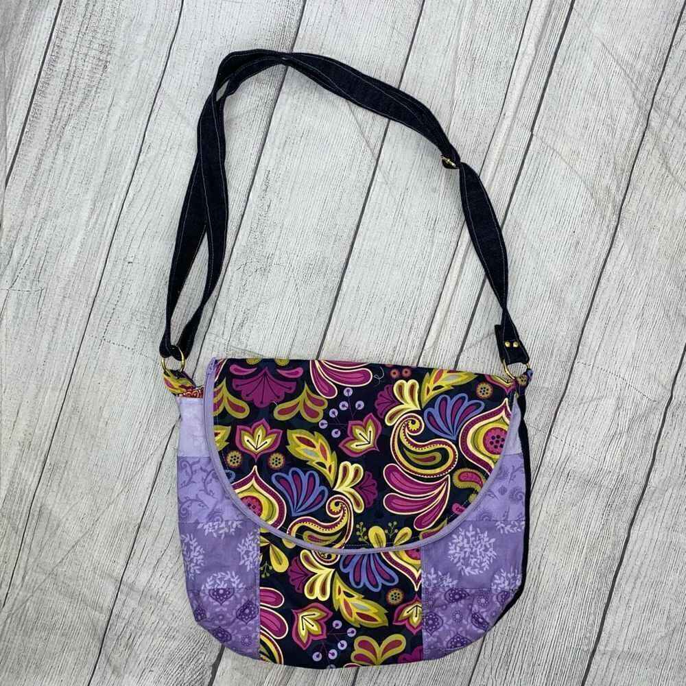 Euphoria Jane handmade crossbody or shoulder fabric fold over purse